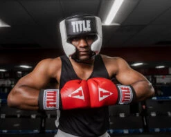 TITLE Boxing Aerovent Elite USA Boxing Competition Headgear – With Cheeks -Titleboxing Shop ACHEXBKWH 1