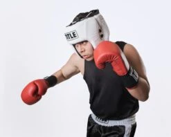 TITLE Boxing USA Boxing Competition Headgear - Open Face -Titleboxing Shop ACHX1 WH