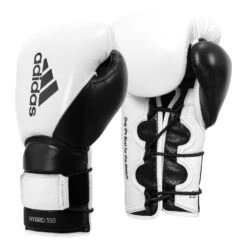 Adidas Hybrid 350 Elite Training Gloves -Titleboxing Shop ADIH350TG WH BK 2