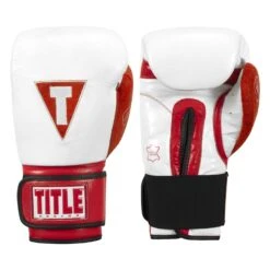 TITLE Boxing All Heart Bag Gloves 2.0 -Titleboxing Shop AHABG2 WH RD 1 1