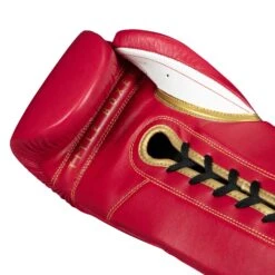 TITLE Boxeo Mexican Leather Lace Training Gloves Quatro -Titleboxing Shop BATGL4 RD WH 3