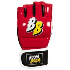 BOOM BOOM Boxing Bomber Youth MMA Gloves -Titleboxing Shop BBMMGY RD BK WH 2