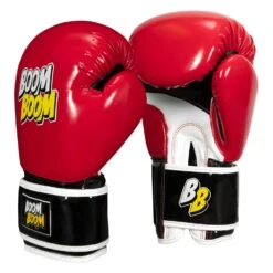 BOOM BOOM Boxing Striker Youth Boxing Gloves -Titleboxing Shop BBSBGY2 RD BK 002