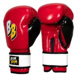 BOOM BOOM Boxing Silencer Youth Bag Gloves -Titleboxing Shop BBYBGS RD BK WH 002