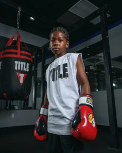 BOOM BOOM Boxing Silencer Youth Bag Gloves -Titleboxing Shop BBYBGSRD 4