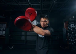 TITLE Boxing Blood Red Leather Punch Mitts -Titleboxing Shop BRMMPMRD 3