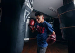 TITLE Boxing Blood Red Leather Training Gloves -Titleboxing Shop BRTGRD 4