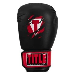 TITLE Classic Shredded Boxing Gloves -Titleboxing Shop CABG10 BK RD 03