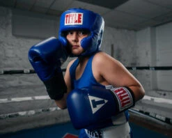TITLE Classic USA Boxing Competition Headgear – With Cheeks -Titleboxing Shop CACHXBL 2