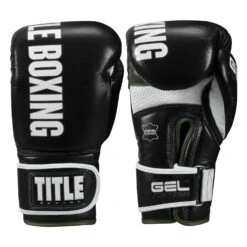 TITLE Boxing Gel Soft Strike Bag Gloves -Titleboxing Shop CSSGBG1 BK GN 01