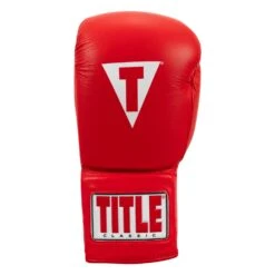 TITLE Classic Leather Lace Training Gloves 2.0 -Titleboxing Shop CTSGL2 RD 03