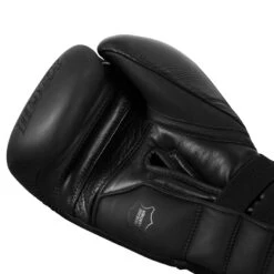 TITLE Black Bolstered Leather Bag Gloves -Titleboxing Shop DBBG BK 05