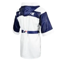 Fighting Full Length Robe -Titleboxing Shop FFLR WH BL 3