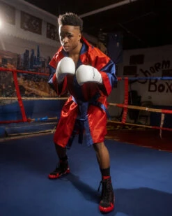 Fighting Full Length Robe -Titleboxing Shop FFLRRDBL 1