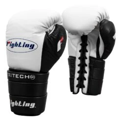 Fighting Tri-Tech Tenacious Lace Training Gloves 19 Fighting Tri-Tech Tenacious Lace Training Gloves -Titleboxing Shop FS3TTGL WH BK 002