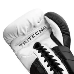Fighting Tri-Tech Tenacious Lace Training Gloves 21 Fighting Tri-Tech Tenacious Lace Training Gloves -Titleboxing Shop FS3TTGL WH BK 005