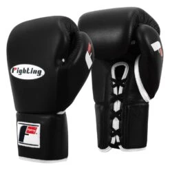 Fighting Fury Professional Lace Training Gloves -Titleboxing Shop FSFTGL BK 02