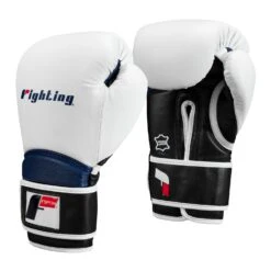 Fighting Ferocity Leather Training Gloves 27 Fighting Ferocity Leather Training Gloves -Titleboxing Shop FTGTG WH BK BL 2