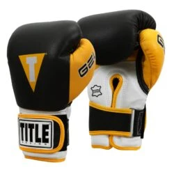 TITLE Boxing Gel World V2T Bag Gloves -Titleboxing Shop GTWBGV2T BK YE 02