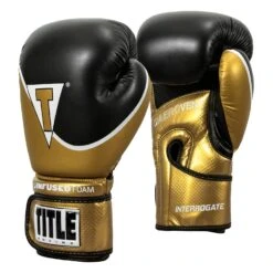 TITLE Boxing Infused Foam Interrogate Training Gloves 2.0 -Titleboxing Shop IFAITG2 GD BK 2