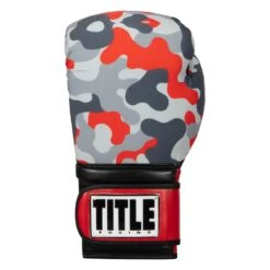 TITLE Boxing Infused Foam Camo Color Pop Bag Gloves -Titleboxing Shop IFSCPBG GR RD 3