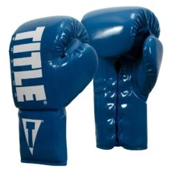 TITLE Boxing Inferno Intensity Lace Training Gloves -Titleboxing Shop ITGLI BL WH 002