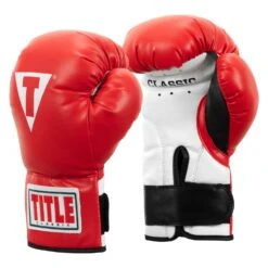 TITLE Classic Kid & Youth Boxing Gloves 2.0 -Titleboxing Shop KGLV2 RD WH BK 02