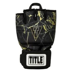 TITLE Boxing Defender Sublimated Glove Wraps -Titleboxing Shop KSGW BK GD 3