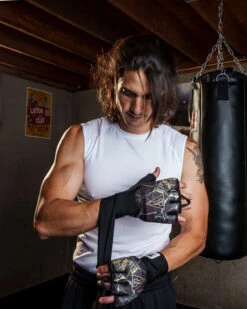 TITLE Boxing Defender Sublimated Glove Wraps -Titleboxing Shop KSGWBKGD 1