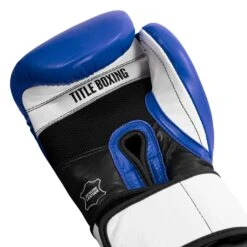 TITLE Boxing Premium Leather Performance Training Gloves 28 TITLE Boxing Premium Leather Performance Training Gloves -Titleboxing Shop LPTG BL WH BL 005