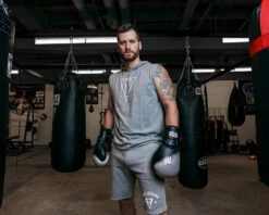 TITLE Boxing Outline Sleeveless Hoodie -Titleboxing Shop LTA3GR 1