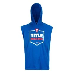 TITLE Boxing Jumbo Logo Sleeveless Hoodie -Titleboxing Shop LTA4 BL 2