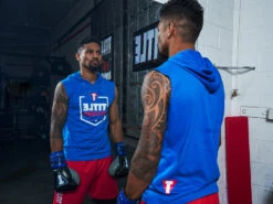 TITLE Boxing Jumbo Logo Sleeveless Hoodie -Titleboxing Shop LTA4BL 2