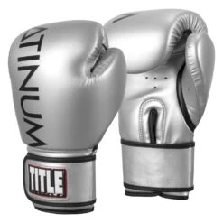 TITLE Platinum Prolific Boxing Bag Gloves -Titleboxing Shop PLBG SV BK 2