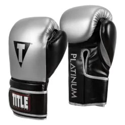 TITLE Platinum Prolific Training Gloves -Titleboxing Shop PLTG BK SV 2