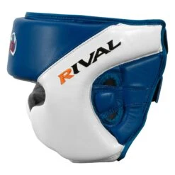 Rival Boxing Amateur Competition Headgear With Cheek Protect 20 Rival Boxing Amateur Competition Headgear With Cheek Protect -Titleboxing Shop RHGC2C BL WH 3