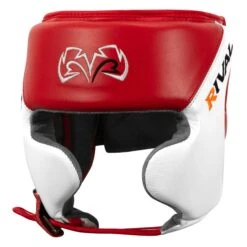 Rival Boxing Amateur Competition Headgear With Cheek Protect 22 Rival Boxing Amateur Competition Headgear With Cheek Protect -Titleboxing Shop RHGC2C RD WH 1