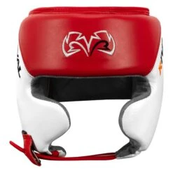 Rival Boxing Amateur Competition Headgear With Cheek Protect 23 Rival Boxing Amateur Competition Headgear With Cheek Protect -Titleboxing Shop RHGC2C RD WH 2