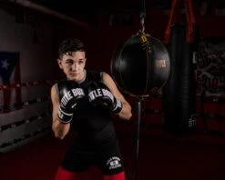 TITLE Boxing Retro Style Leather Double End Bag -Titleboxing Shop RSLDEB BKGD