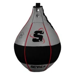 SCYntz Leather Speed Bag -Titleboxing Shop SCYSB GR BK 1