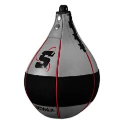 SCYntz Leather Speed Bag -Titleboxing Shop SCYSB GR BK 2