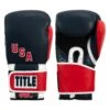 TITLE Boxing Sugar Ray Leonard 1976 Montreal Special Edition Leather Training Gloves -Titleboxing Shop SRLOTG 1