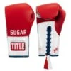 TITLE Boxing Sugar Ray Leonard Signature Leather Sparring Gloves -Titleboxing Shop SRLSLSG 1
