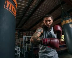 TITLE Boxing Sugar Ray Leonard Throwback Leather Bag Gloves -Titleboxing Shop SRLTLBGMR 4