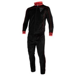 TITLE "Boxing Ain't Easy" Velour Warm Up -Titleboxing Shop TB166 BK RD 2