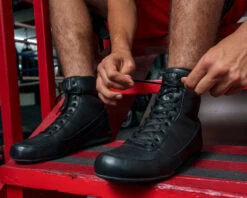 TITLE Boxing Old School Leather Boxing Shoes -Titleboxing Shop TBS43BK 2