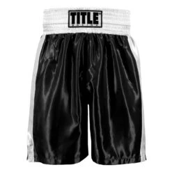 TITLE Boxing Edge Boxing Trunks 39 TITLE Boxing Edge Boxing Trunks -Titleboxing Shop TBTC2 BK WH 2