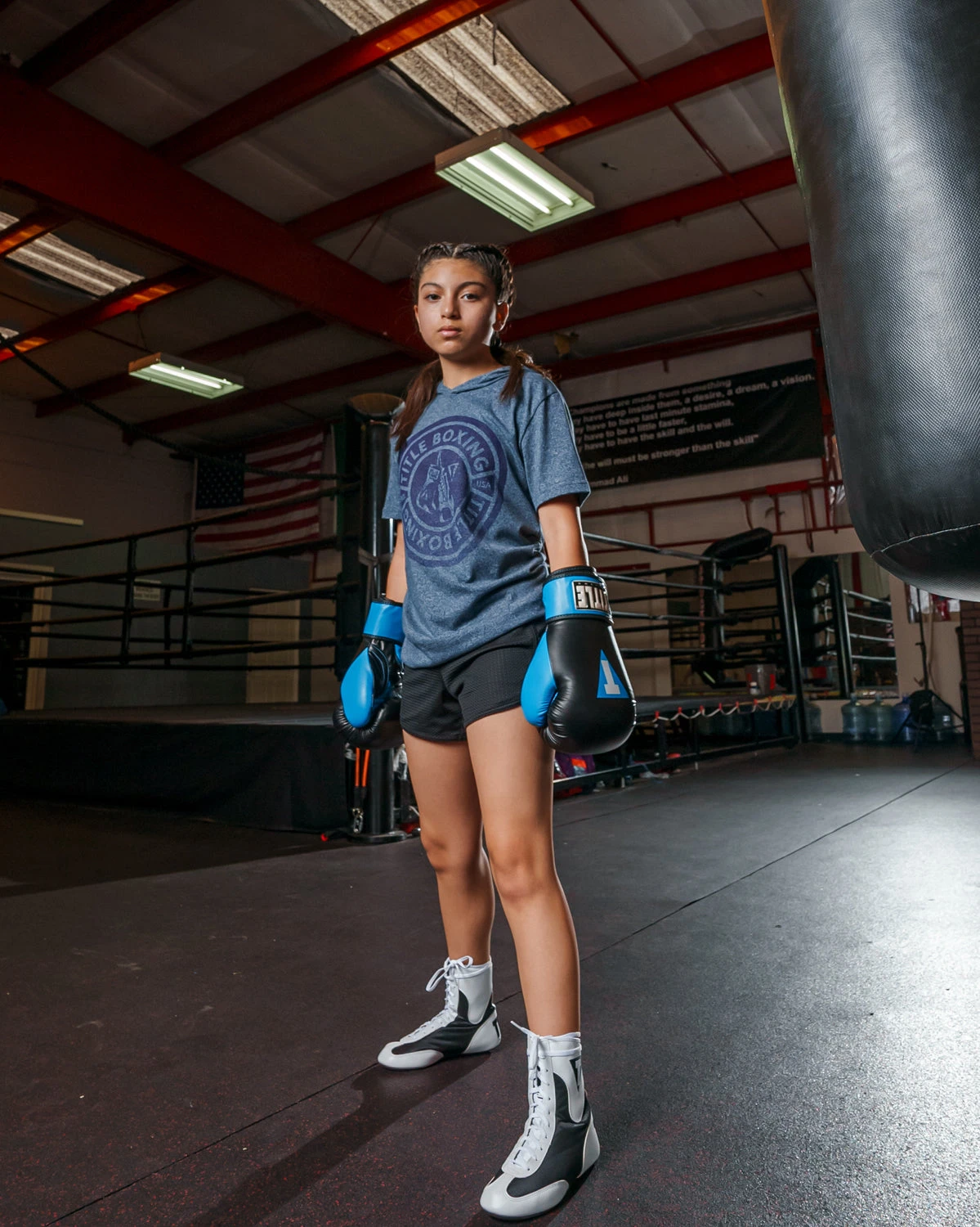 TITLE Boxing Women's Vintage Short Sleeve Hooded Tee 4 TITLE Boxing Women's Vintage Short Sleeve Hooded Tee - Image 2