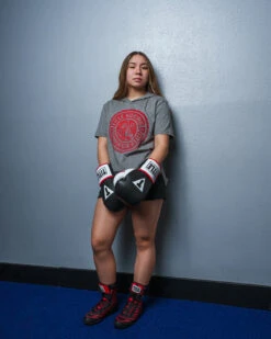 TITLE Boxing Women's Vintage Short Sleeve Hooded Tee 17 TITLE Boxing Women's Vintage Short Sleeve Hooded Tee -Titleboxing Shop TBWTS213GR 1 7e23cdf5 da10 4819 b3a8 e37825d5a8eb