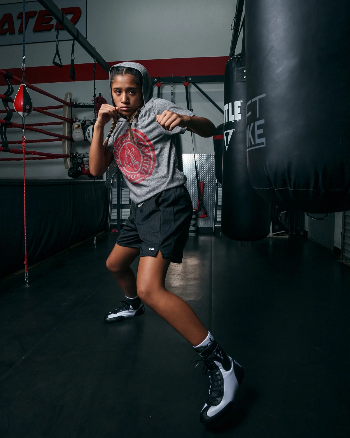 TITLE Boxing Women's Vintage Short Sleeve Hooded Tee 11 TITLE Boxing Women's Vintage Short Sleeve Hooded Tee - Image 9